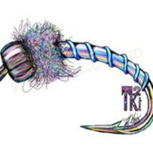 TK2. Designs Blue Poison Tung Sticker